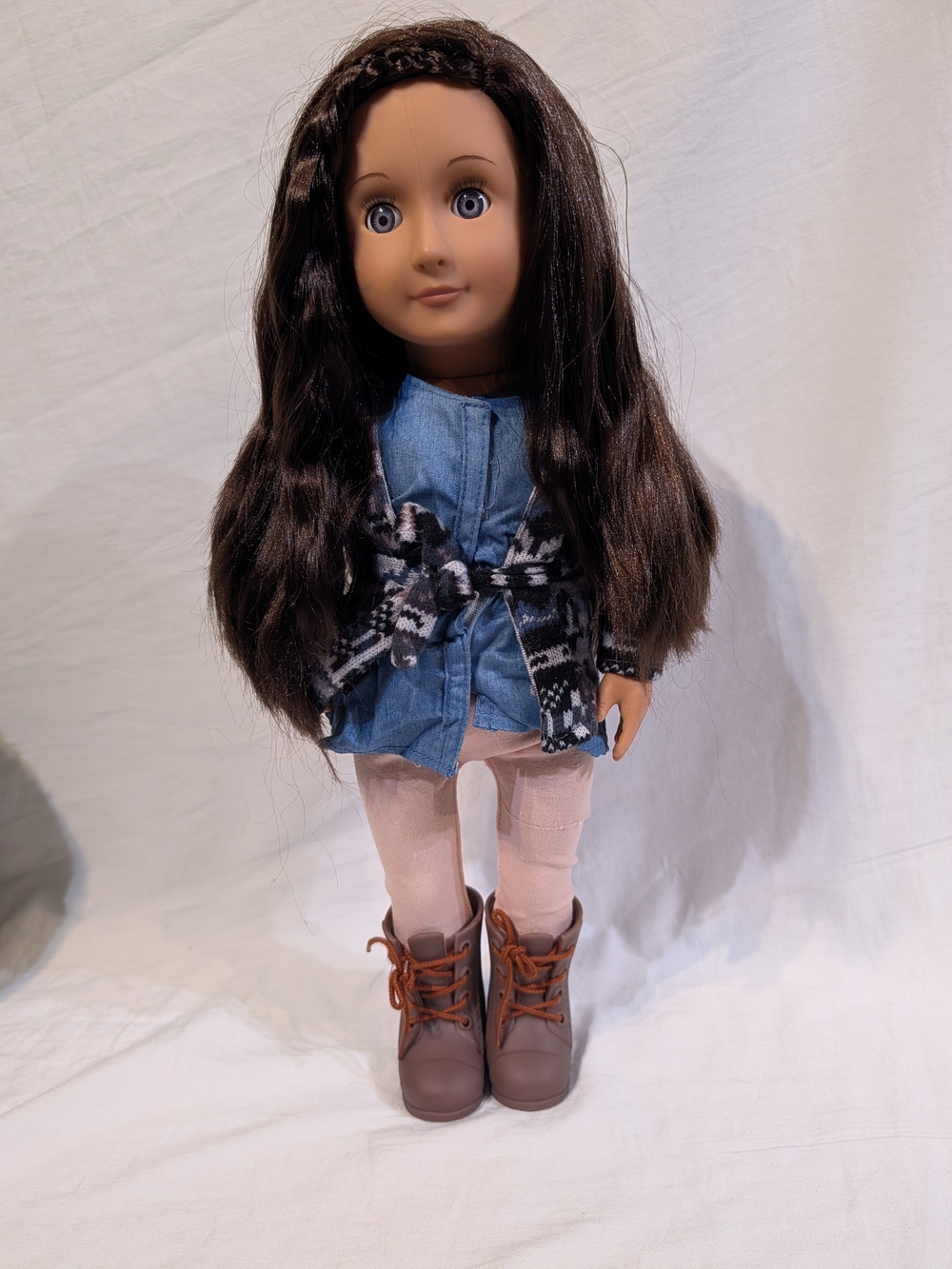 Our Generation Doll 18 inch Brown Hair Blue Eyes Fully Dressed
